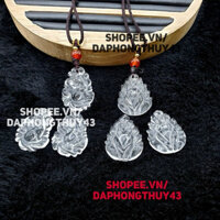 Mặt dây chuyền đá T.Anh hồ ly trắng trong vân mây kiểm định