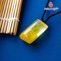 Mặt dây chuyền đá thạch anh tóc vàng - Ngọc Quý Gemstones - 21x36 dày 15mm