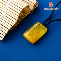 Mặt dây chuyền đá thạch anh tóc vàng - Ngọc Quý Gemstones - 20x29mm dày 10mm