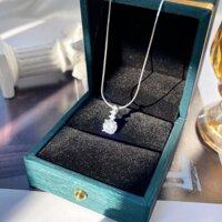 Mặt dây chuyền đá tròn MD033 - Dây chuyền bạc nữ mỏng manh Mina Jewerly