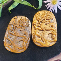 Mặt Dây Chuyền Đeo Cổ Hình Rồng Phong Thủy Đá Mắt Mèo, Mặt Dây Chuyền Đeo Cổ Phong Thủy Hình Rồng S6487