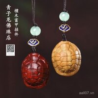 Mặt dây chuyền điện thoại di động thế giới giàu có bằng gỗ đàn hương xanh và gỗ hồng, vỏ rùa gỗ đàn hương, thú cưng trà cầm tay, đồ trang trí nhỏ