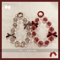 Mặt dây chuyền điện thoại di động Mặt dây chuyền đính cườm Móc khóa Túi trang sức