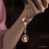 Mặt dây chuyền điện thoại charm tự nhiên Xinjiang Phật Bồ Tát, dây chuyền điện thoại, mặt dây chuyền may mắn, thẻ tài lộc, dây treo, USB flash drive, charm túi 9JVR