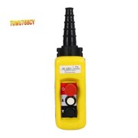 Mặt dây chuyền điều khiển nâng XAC-A2913 Công tắc nút nhấn cầm tay chống nước có tay cầm tời điện, 2 nút có hai chức năng dừng khẩn cấp và tốc độ