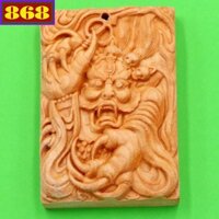 Mặt dây chuyền gỗ hoàng đàn Long vương MG64