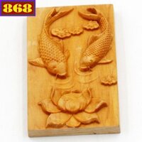 Mặt dây chuyền gỗ ngọc am song ngư MG84