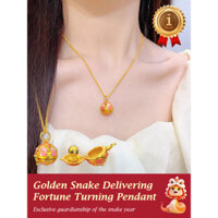 Mặt dây chuyền hình con rắn vàng xoay của Trung Quốc mới dành cho nữ