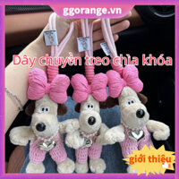 Mặt Dây Chuyền Hình Đầu Chó Đính Ngọc Trai handmade Phong Cách ins Dành Cho Cặp Đôi