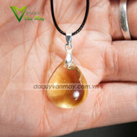 Mặt dây chuyền hình giọt nước đá thạch anh vàng