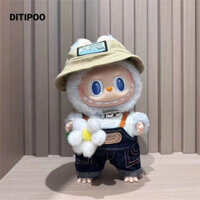 Mặt dây chuyền hình hành động DITIPOO, Búp bê sang trọng Labububupu 17cm, Mùa xuân dễ thương hoang dã ở nhà Series Đồ chơi nhồi bông hoạt hình Quà tặng móc chìa khóa