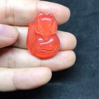 MẶT DÂY CHUYỀN HỒ LY ĐÁ MẮT MÈO CAM- TẶNG KÈM DÂY VÀ KHUYÊN  ĐEO