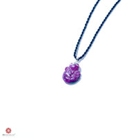 Mặt dây chuyền Hồ Ly Ruby ôm hoa mẫu đơn - Hợp mệnh Hỏa, Thổ - Sản phẩm được tặng kèm dây đeo VietGemstones