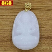 Mặt dây chuyền Hư Không Tạng Bồ Tát 4.3 cm trắng