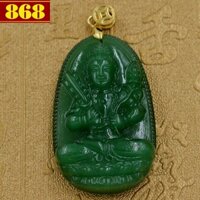 Mặt dây chuyền Hư Không Tạng Bồ Tát 5 cm xanh