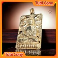 Mặt dây chuyền inox mạ vang Thich Ca Mâu Ni (5cm) M126-136-DX1 Tubi Cony - Phù hộ độ trì - Bình An