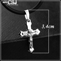 Mặt dây chuyền inox thánh giá chúa giê su md134 Pitaca