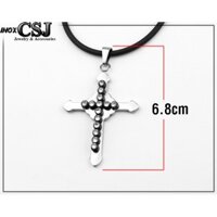 Mặt dây chuyền inox thánh giá đính xoàn đẹp md073 Pitaca