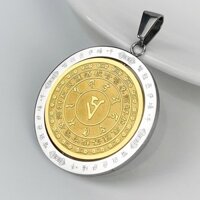 Mặt dây chuyền khắc chú xoay 360 độ  (tặng kèm dây da đeo cổ)