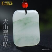 Mặt dây chuyền khóa hòa bình ngọc bích Tianshan, nhẫn hòa bình ngọc bích vàng tự nhiên, mặt dây treo, bảng hòa bình, bảng bánh mì, mặt dây chuyền ngọc bích bán buôn