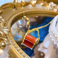 Mặt Dây Chuyền Lu Thống Ngọc Cẩm Thạch Thiên Nhiên Bọc Vàng Tây 10 Kara – Thắng Giang