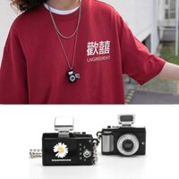 Mặt dây chuyền máy ảnh, móc khóa, mặt dây chuyền mini, máy ảnh flash DIY, mặt dây chuyền thời trang hip-hop, mặt dây chuyền âm thanh, quà tặng nhỏ