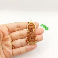Mặt Dây Chuyền Mẹ Quan Âm Phật Đá Kim Sa Đỏ 055RDX110622