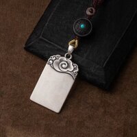 Mặt dây chuyền móc khóa xe máy đám mây tốt lành màu bạc S925