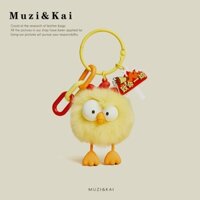 Mặt dây chuyền Muzikai Mặt dây chuyền Chick Lông thú nhỏ Bóng đôi Móc khóa