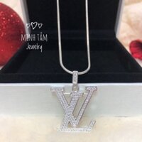 Mặt dây chuyền nam bạc LV size nhỏ-Minh Tâm Jewelry