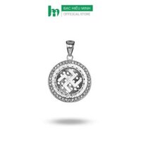 Mặt Dây Chuyền Nam Chữ Vạn Đính Đá BẠC HIỂU MINH MDN470