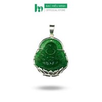 Mặt Dây Chuyền Nam Mặt Phật Di Lặc Bọc Bạc Đài Hoa Sen Bạc Hiểu Minh MDN472