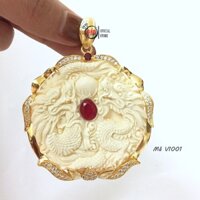 Mặt Dây Chuyền Nam Nữ V1001 Bản Lớn Hình Rồng Bản lớn Moona Jewelry