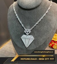 Mặt dây chuyền nam vàng 10k, kim moissanite DC005