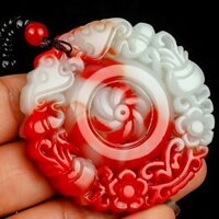 Mặt dây chuyền ngọc bích đầy màu sắc Hetian Jade