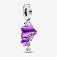 Mặt dây chuyền ngôi sao may mắn màu tím thời trang mới 2025