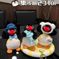 Mặt dây chuyền nhồi bông ngỗng sáng tạo thời trang, đồ chơi nhồi bông chim cánh cụt nhỏ, móc khóa xe hơi, mặt dây chuyền túi dễ thương