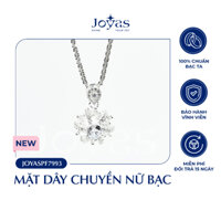 Mặt dây chuyền nữ bạc Joyas - Mặt dây chuyền bạc nữ bông hoa nổi bật đính đá CZ - JOYASPF7993