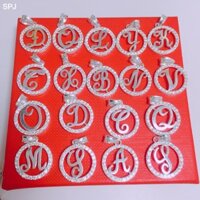Mặt dây chuyền nữ chữ cái đủ các chữ bạc - Trang sức bạc đẹp hjc