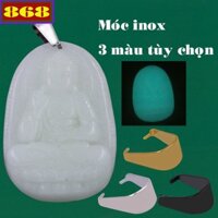 Mặt dây chuyền Phật A di đà Đá Dạ Quang 3.6 cm MDDQB1 - Hộ mệnh tuổi Tuất, Hợi - Mặt Phật Đá Phong thủy Bình an, Thịnh V
