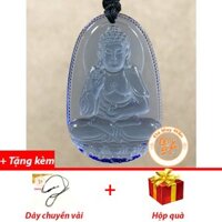 Mặt Dây Chuyền Phật A Di Đà Lưu Ly Xanh