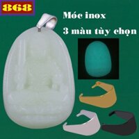 Mặt dây chuyền Phật Bất Động Minh Vương Đá Dạ Quang 3.6 cm MDDQB1 - Hộ mệnh tuổi Dậu - Mặt Đá Phong thủy Bình an