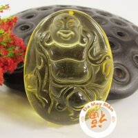 Mặt Dây Chuyền Phật Cười Di Lặc Lưu Ly Vàng