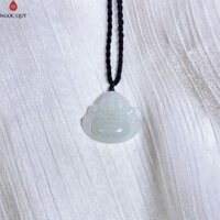 Mặt dây chuyền phật di lặc cẩm thạch - ngọc phỉ thúy type A chất nếp băng- Ngọc Quý
