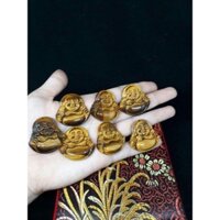 Mặt dây chuyền Phật Di lặc đá mắt hổ vàng cho bé