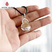 Mặt dây chuyền phật di lặc tóc vàng bọc bạc 22x17mm - Ngọc Quý
