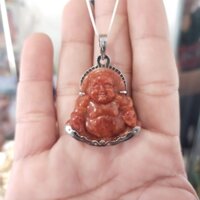 Mặt dây chuyền Phật Di Lắc_đá_ngọc_cẩm_thạch_huyết