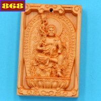 Mặt dây chuyền Phật gỗ ngọc am Bất động minh vương MGPBM1
