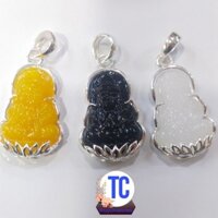 Mặt dây chuyền phật quan âm bọc bạc S925