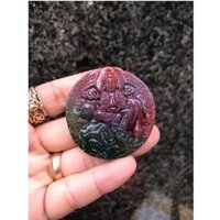 MẶT DÂY CHUYỀN PHỔ HIỀN BỒ TÁT NGỌC CANXEDON- TẶNG KÈM DÂY ĐEO